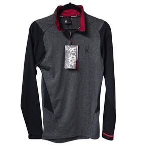 Spyder Active ProWeb Performance Long Sleeve 1/4 Zip Pullover Top Mens Small NWT